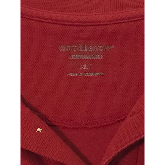 Croft & Barrow Men's Red Polo Shirt XLT Performance Cotton Blend - Picture 3 of 7
